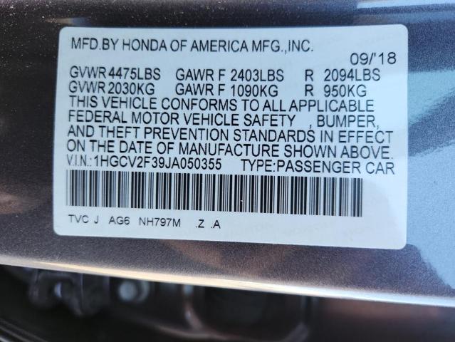 2018 HONDA ACCORD SPO - 1HGCV2F39JA050355