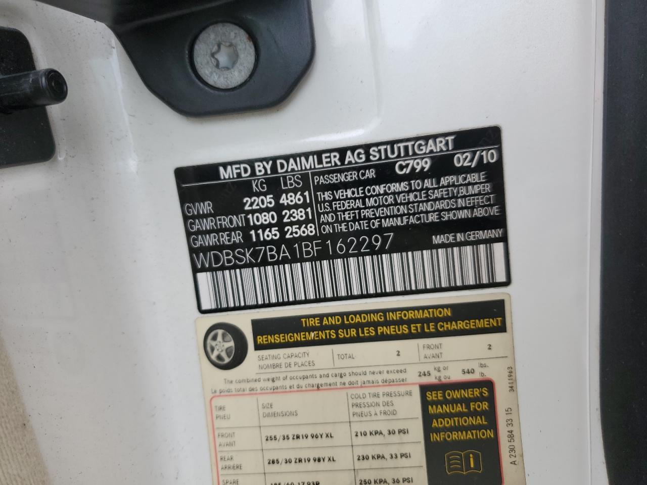 MERCEDES-BENZ SL-CLASS 550