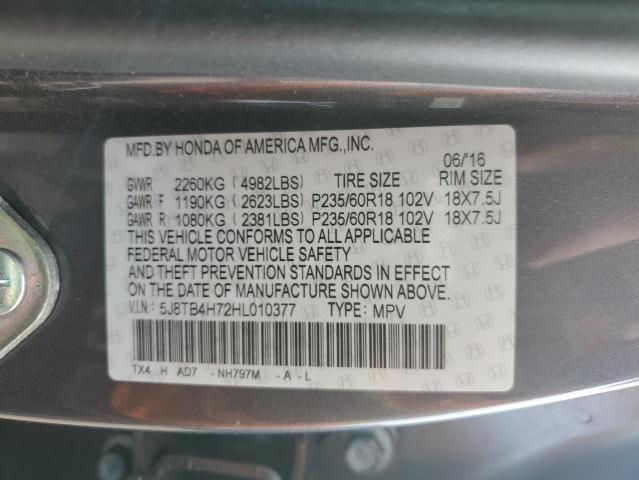 2017 ACURA RDX ADVANC 5J8TB4H72HL010377
