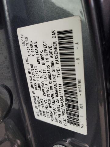 2012 HONDA ACCORD LXP #3311572231