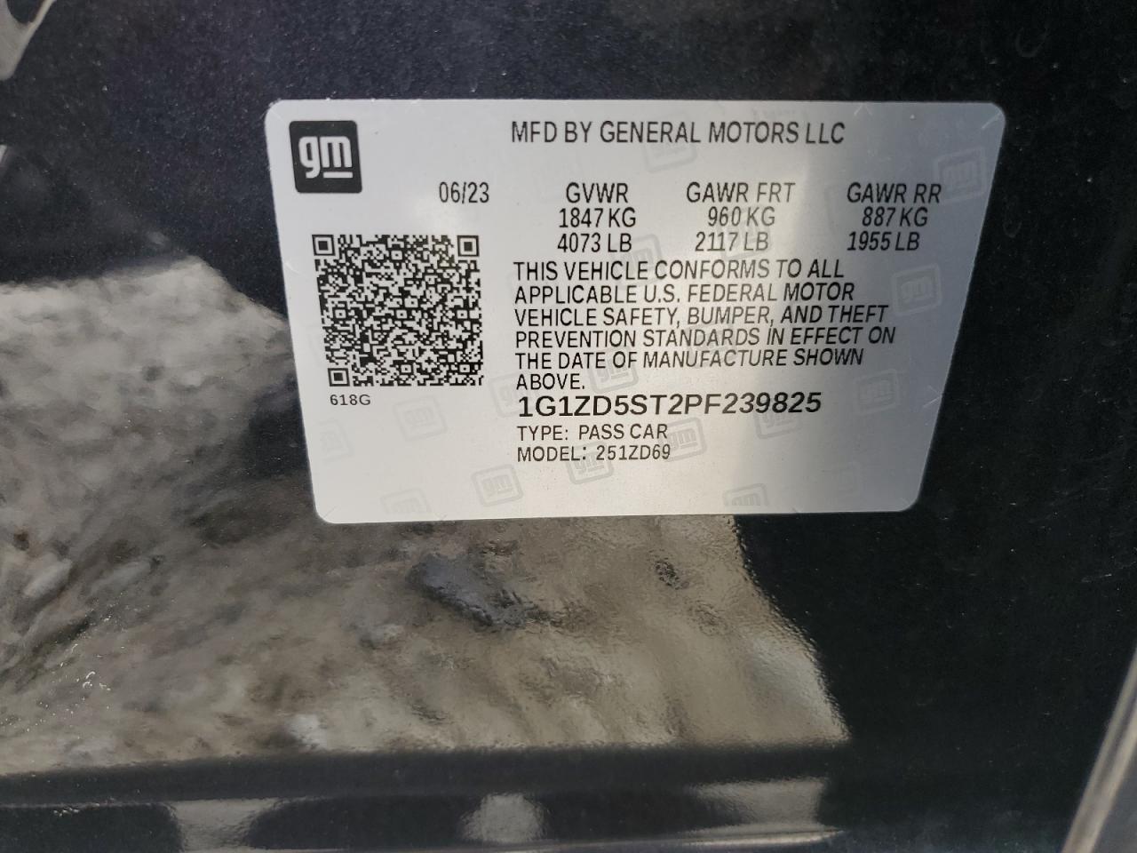 Lot #3302854887 2023 CHEVROLET MALIBU LT