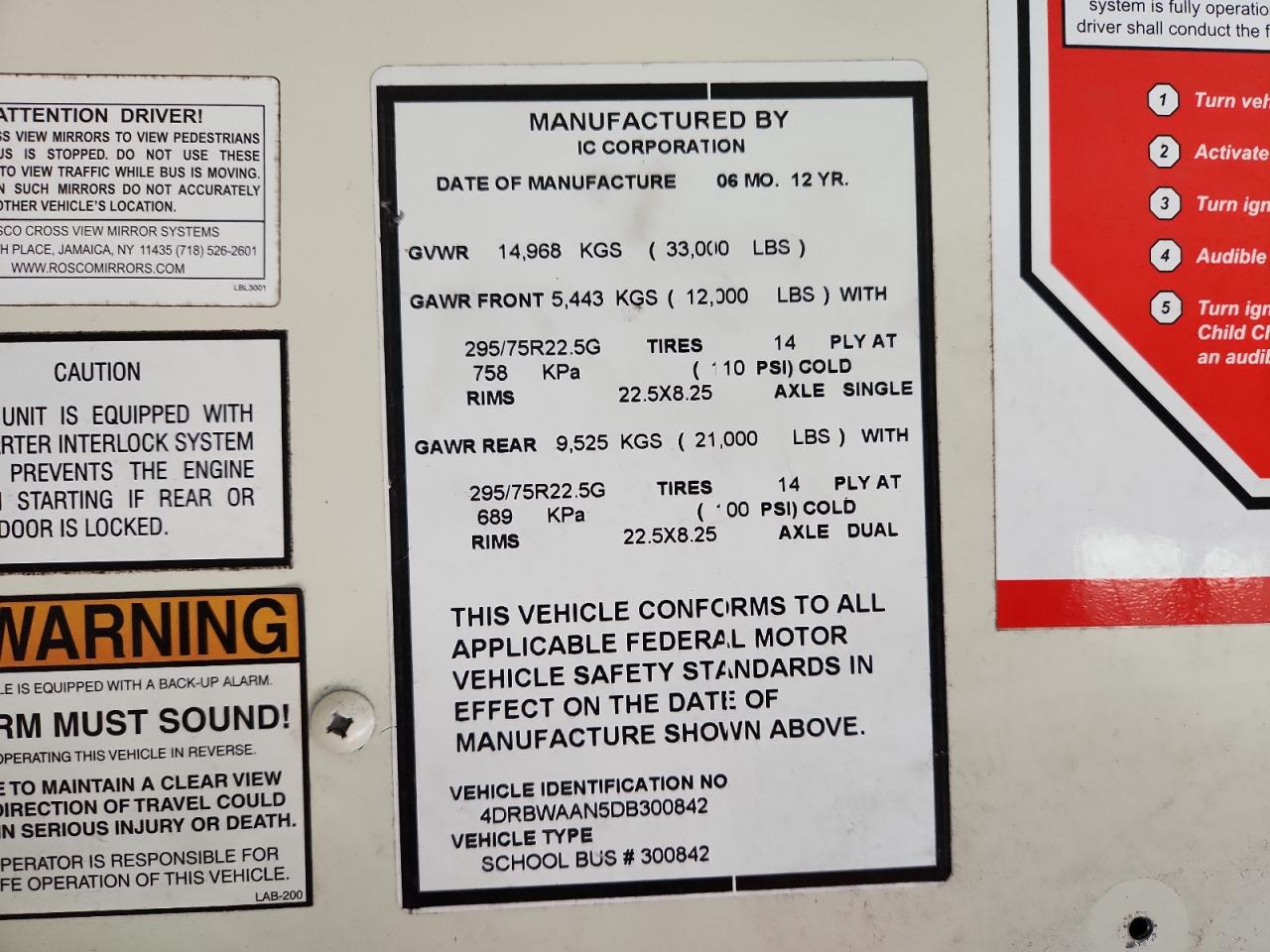 Lot #3269884154 2013 IC CORPORATION RE SERIES SCHOOL