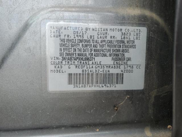 2017 NISSAN SENTRA S 3N1AB7APXHL696371