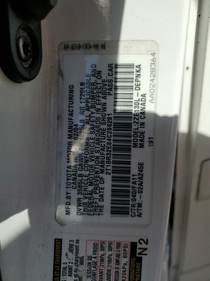 Lot #3265763913 2004 TOYOTA COROLLA CE