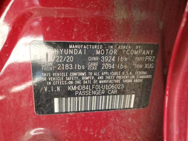 2020 HYUNDAI ELANTRA SEL #3302963603