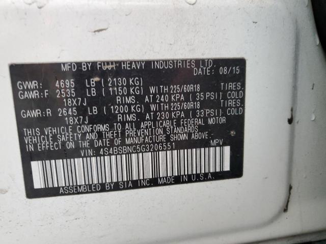 2016 SUBARU OUTBACK 2. - 4S4BSBNC5G3206551