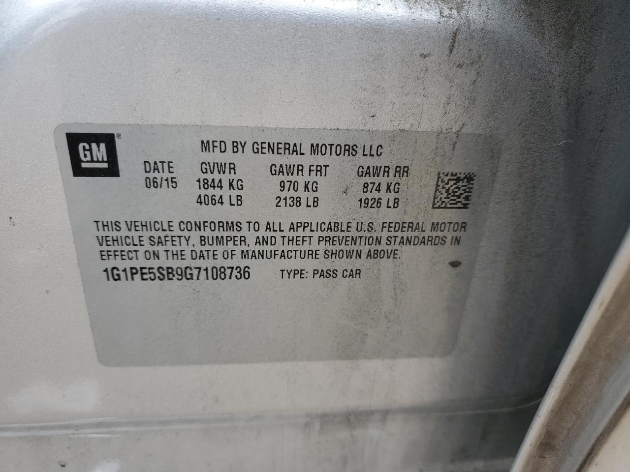 Lot #3301791354 2016 CHEVROLET CRUZE LIMI