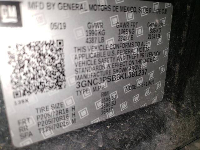 2019 CHEVROLET TRAX 1LT - 3GNCJPSB6KL381237