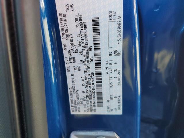 2017 FORD ESCAPE SE - 1FMCU0GD9HUC92726