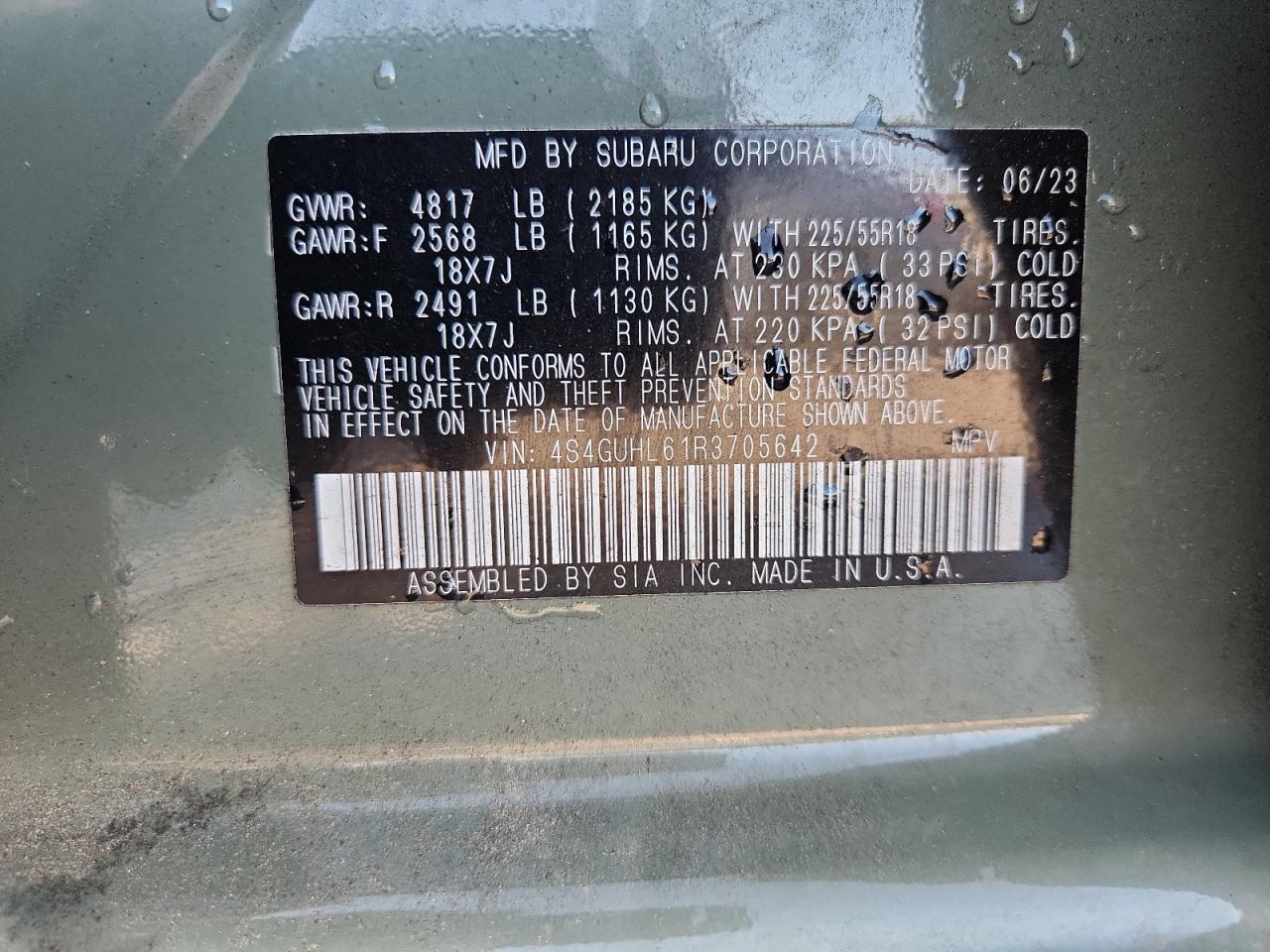 SUBARU CROSSTREK LIMITED