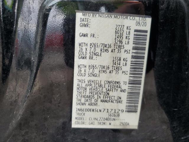 2020 NISSAN FRONTIER S 1N6ED0EB5LN717129