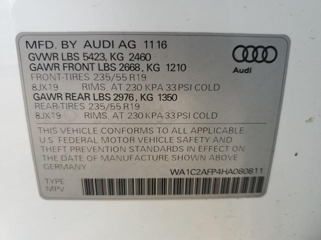 2017 AUDI Q5 PREMIUM - WA1C2AFP4HA080811