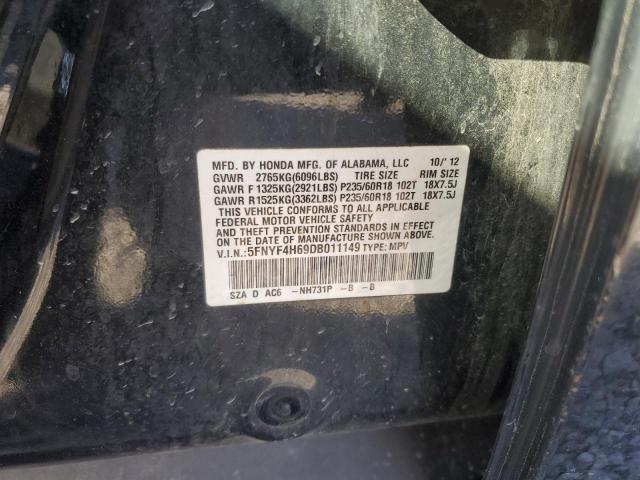 2013 HONDA PILOT EXL #3294330887