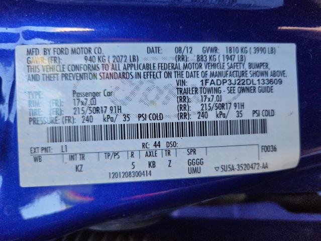 2013 FORD FOCUS TITA - 1FADP3J22DL133609