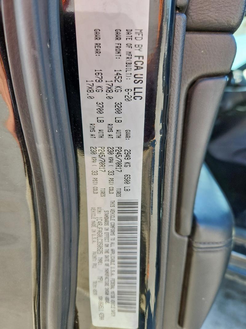 2020 JEEP GRAND CHEROKEE LAREDO 1C4RJFAG0LC350525