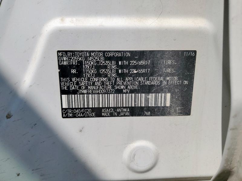 2017 TOYOTA RAV4 XLE - JTMWFREV6HD097372