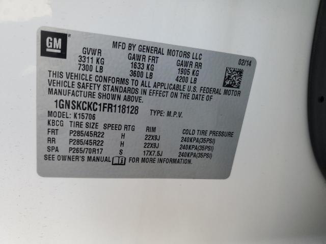 2015 CHEVROLET TAHOE K1500 LTZ 1GNSKCKC1FR118128