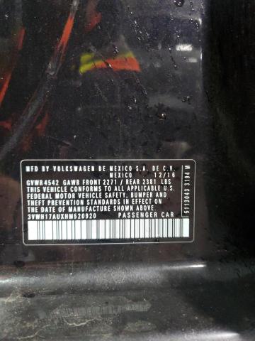 2017 VOLKSWAGEN GOLF ALLTR 3VWH17AUXHM520920