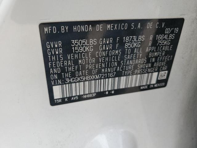 2019 HONDA FIT EX - 3HGGK5H8XKM721167