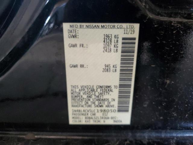 2020 NISSAN ALTIMA SR 1N4BL4CV5LC198050