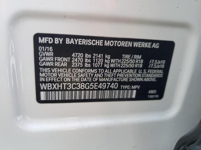 2016 BMW X1 XDRIVE28I WBXHT3C38G5E49740