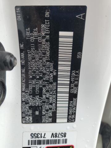 2014 TOYOTA SIENNA XLE - 5TDYK3DC8ES476696