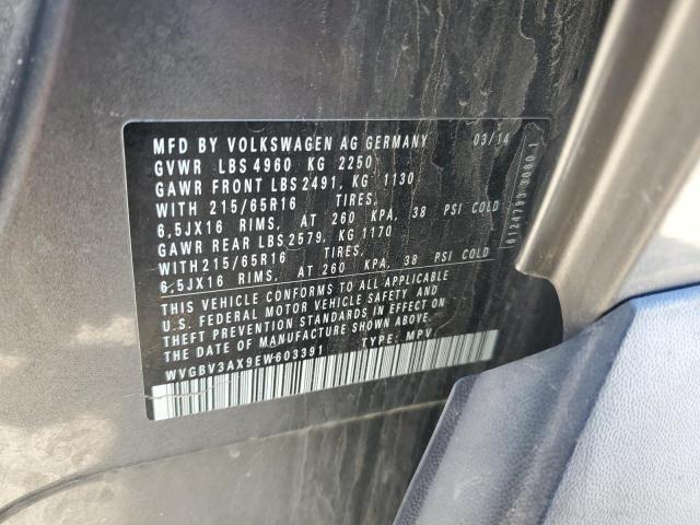 2014 VOLKSWAGEN TIGUAN S - WVGBV3AX9EW603391