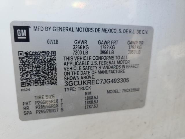 2018 CHEVROLET SILVERADO K1500 LT 3GCUKREC7JG493305