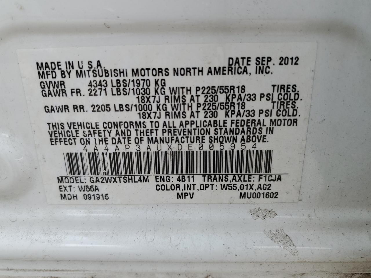 MITSUBISHI OUTLANDER ES