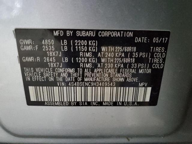 2017 SUBARU OUTBACK 3.6R LIMITED 4S4BSENC9H3409543