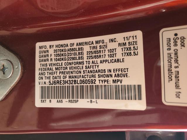 2011 HONDA CR-V LX - 5J6RE3H32BL060592