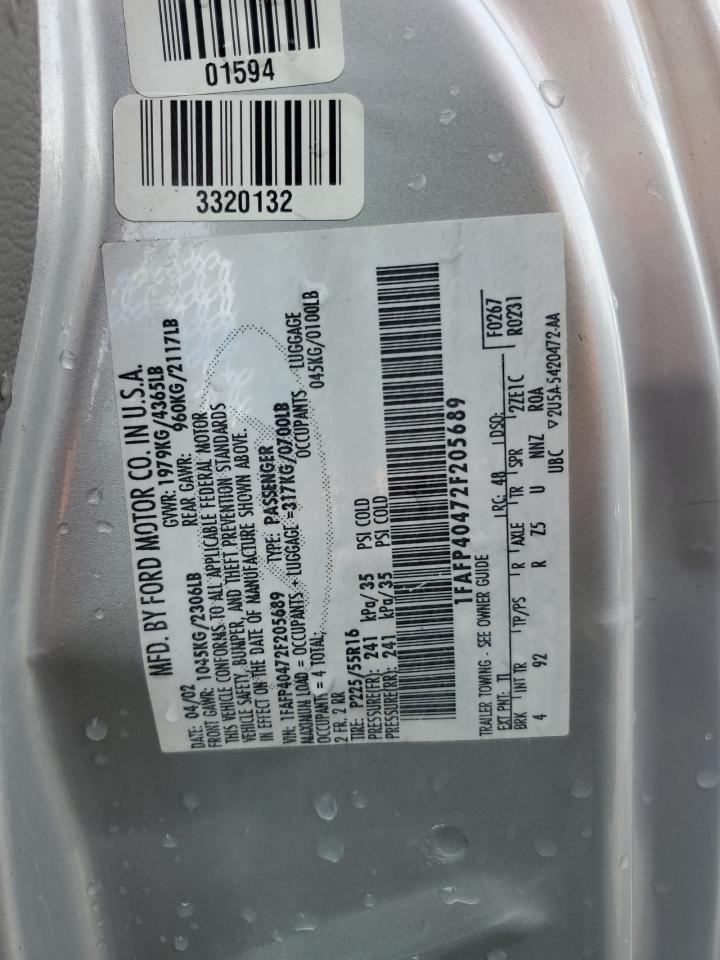 Lot #3317816088 2002 FORD MUSTANG