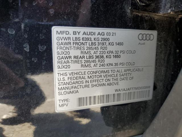 2021 AUDI Q7 PREMIUM #3285599278