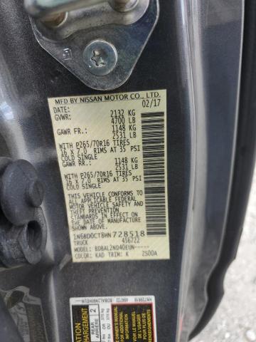 2017 NISSAN FRONTIER S #3278636949