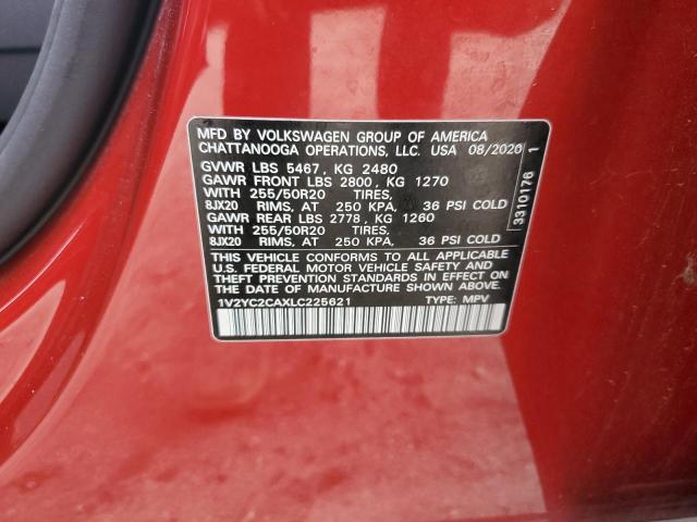 2020 VOLKSWAGEN ATLAS CROS - 1V2YC2CAXLC225621