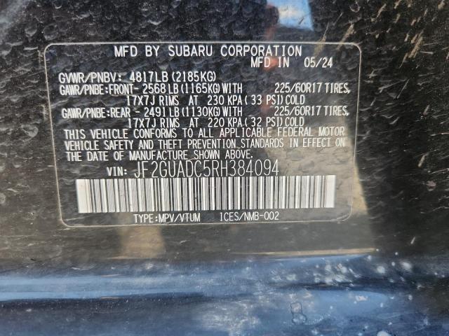 2024 SUBARU CROSSTREK - JF2GUADC5RH384094