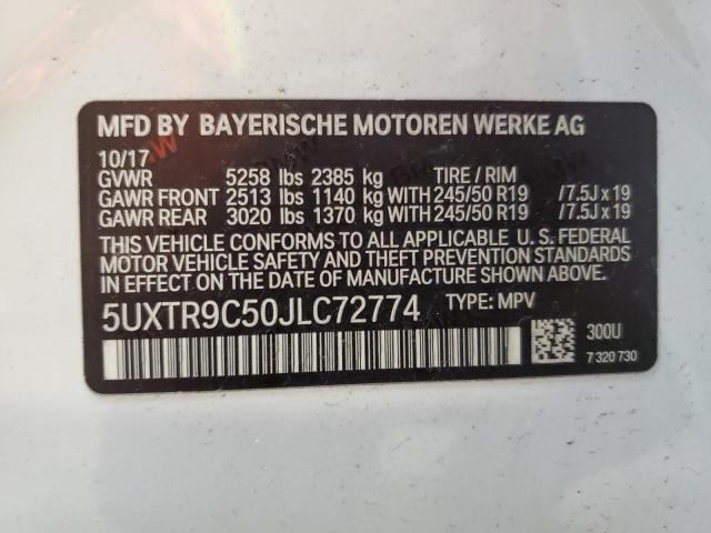 2018 BMW X3 XDRIVE3 - 5UXTR9C50JLC72774