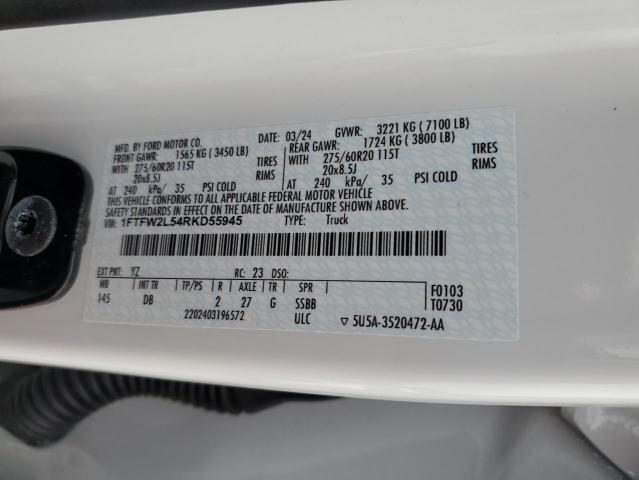 2024 FORD F150 STX - 1FTFW2L54RKD55945