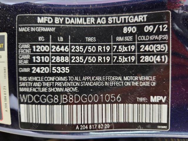 2013 MERCEDES-BENZ GLK 350 4M - WDCGG8JB8DG001056