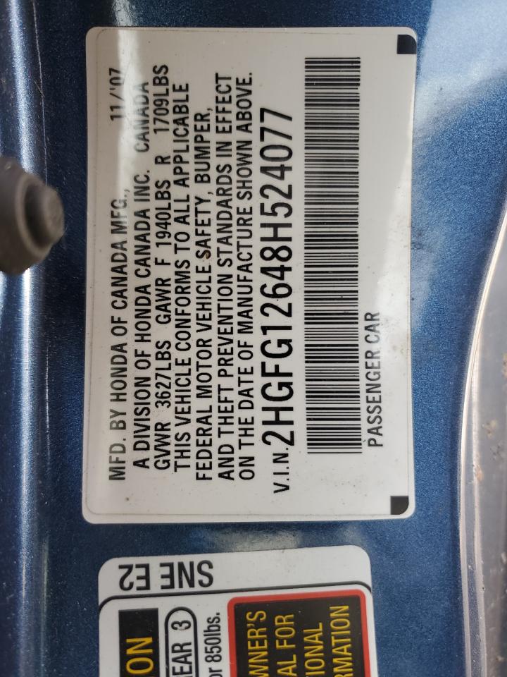 Lot #3291229988 2008 HONDA CIVIC LX