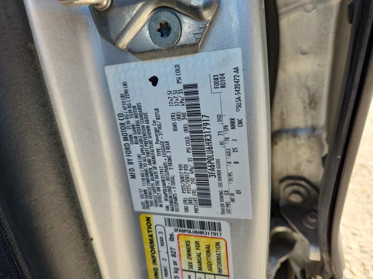 FORD FUSION SE HYBRID