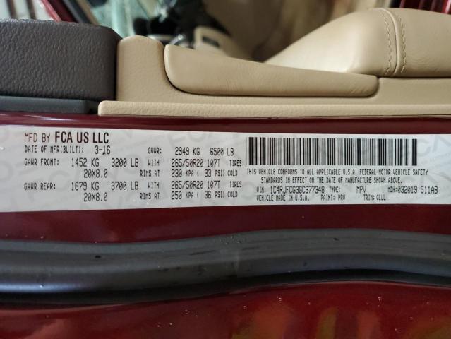 2016 JEEP GRAND CHER 1C4RJFCG3GC377348