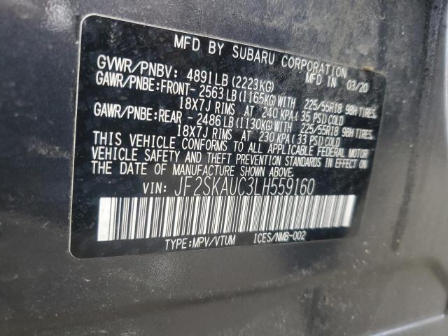 2020 SUBARU FORESTER L - JF2SKAUC3LH559160