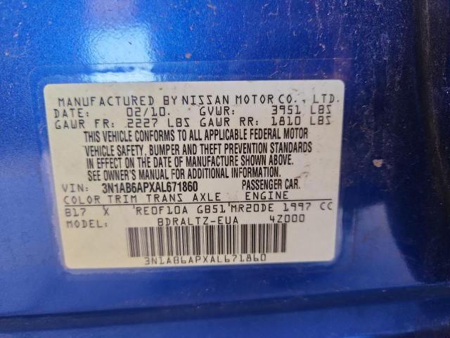 2010 NISSAN SENTRA 2.0 - 3N1AB6APXAL671860