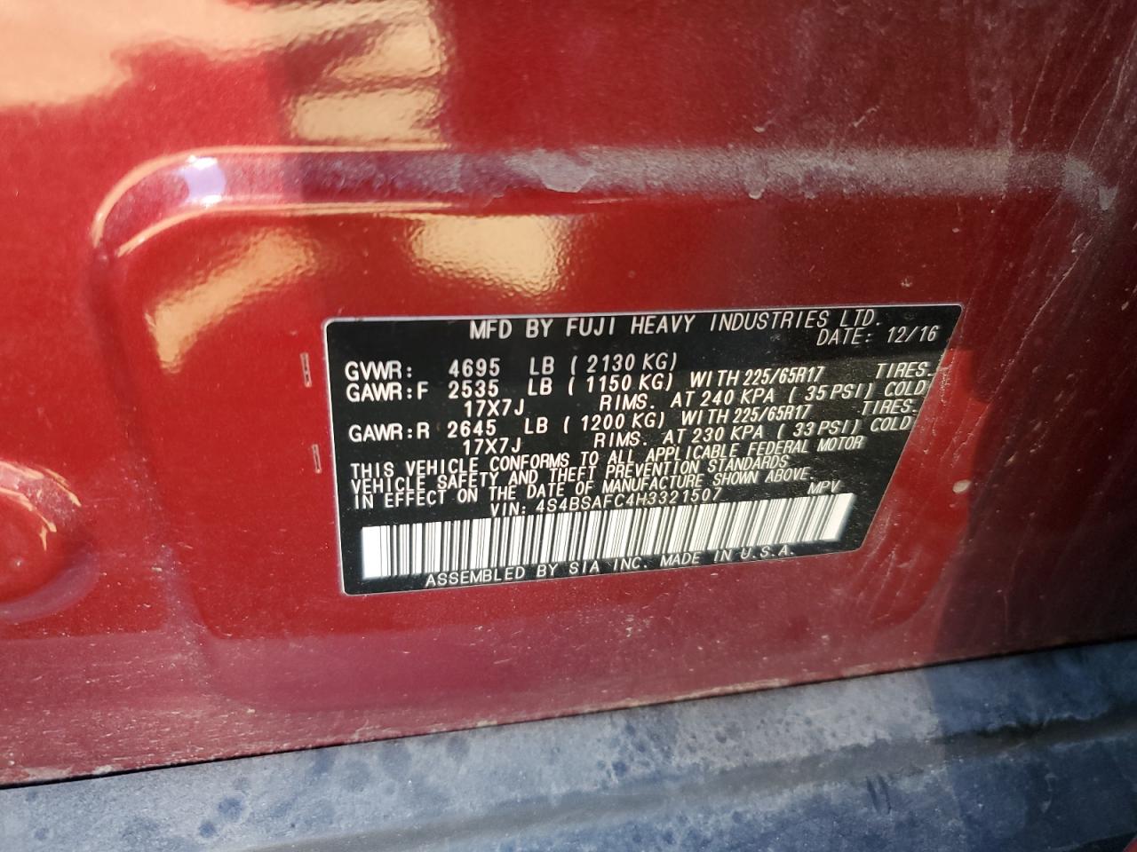 SUBARU OUTBACK 2.5I PREMIUM