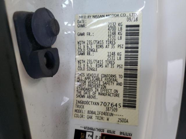 2019 NISSAN FRONTIER S - 1N6BD0CTXKN707645