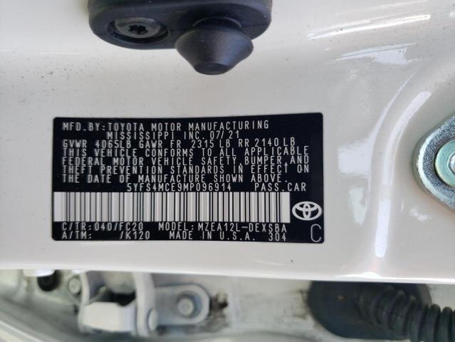2021 TOYOTA COROLLA SE - 5YFS4MCE9MP096914
