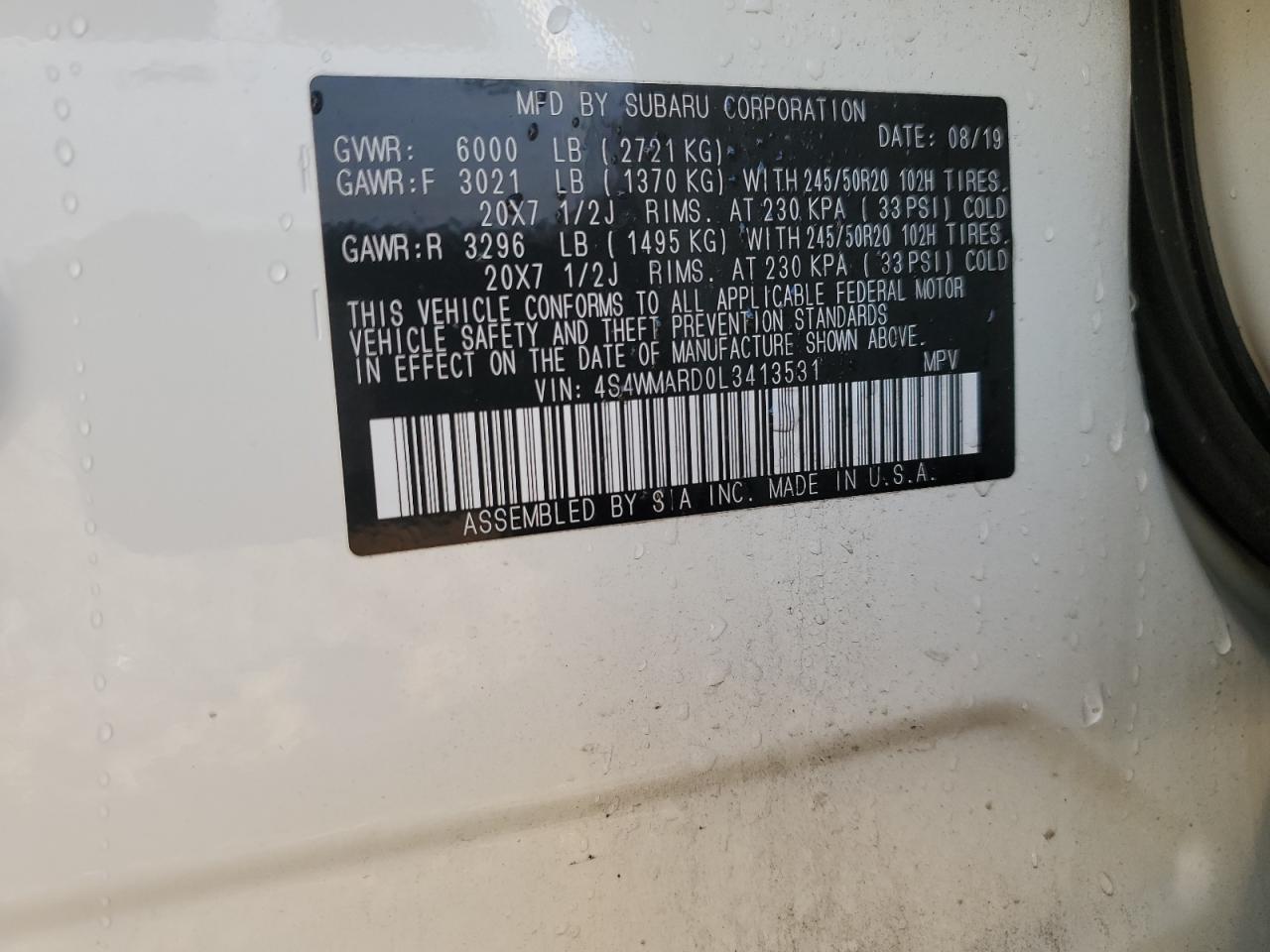 SUBARU ASCENT TOURING