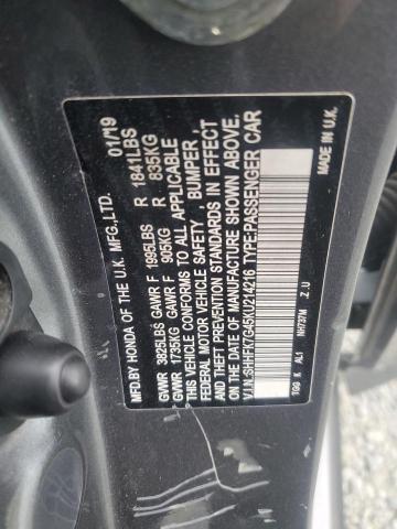 2019 HONDA CIVIC SPOR - SHHFK7G45KU214216