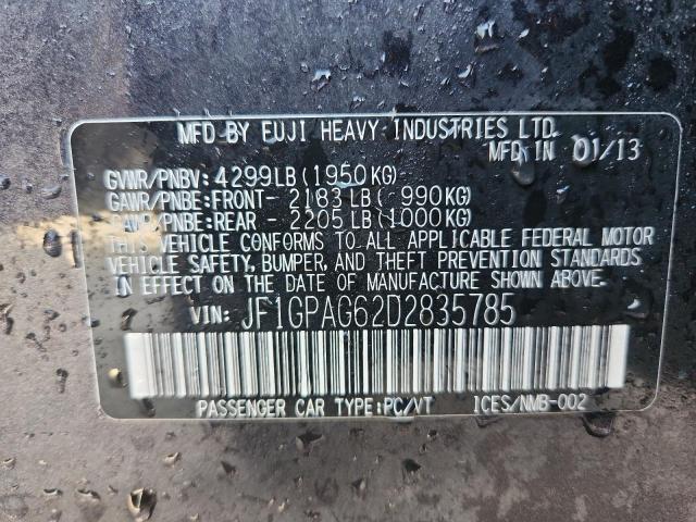 2013 SUBARU IMPREZA LI - JF1GPAG62D2835785